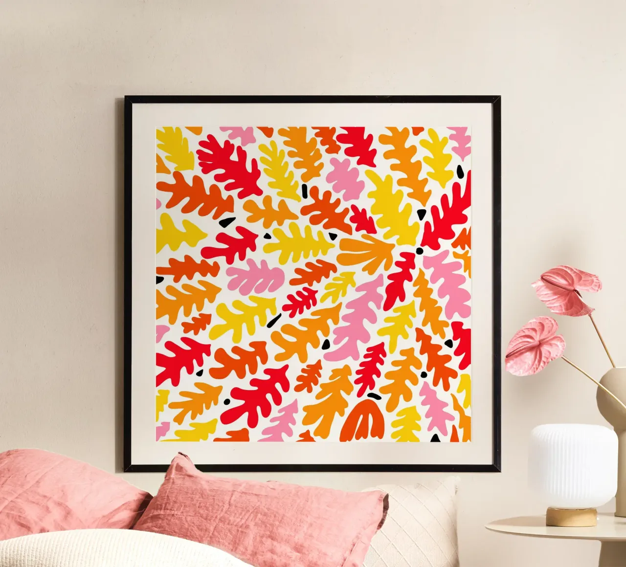 Matisse inspired colorful summer seaweed No2 poster da TijanaArtStudio88