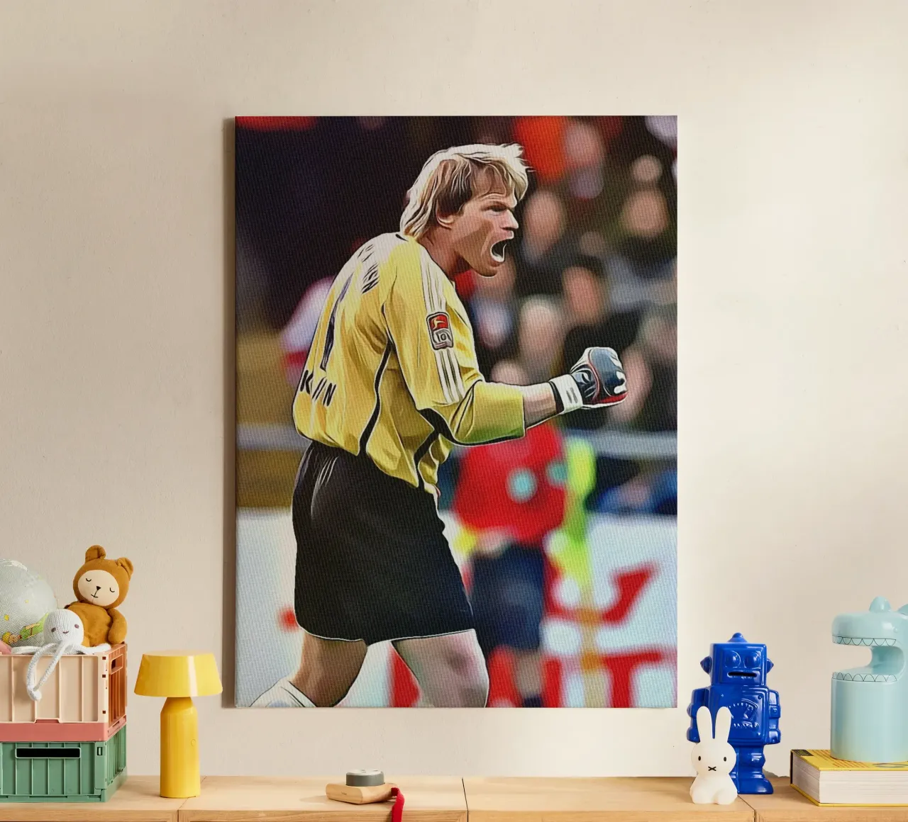 Oliver Kahn canvas with Floater frame by dark eagle