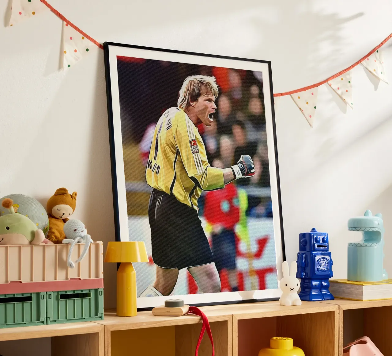 Oliver Kahn poster con telaio in legno da dark eagle