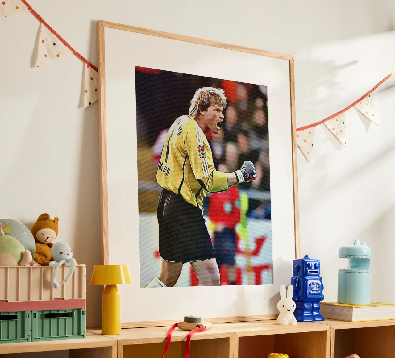 Oliver Kahn poster con telaio in legno da dark eagle
