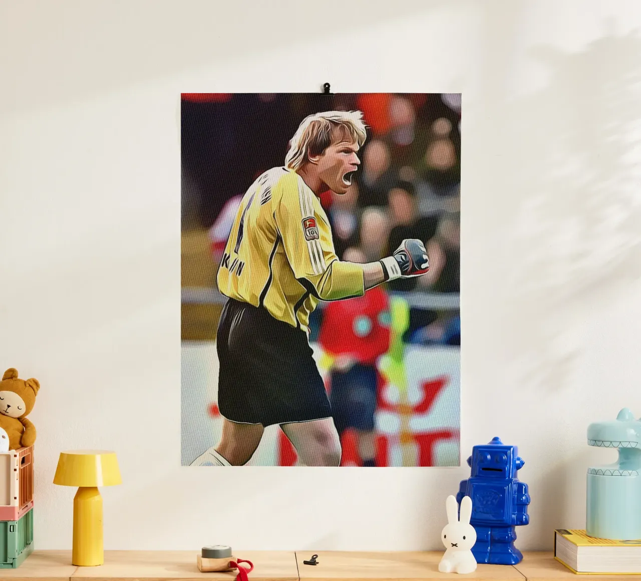 Oliver Kahn poster con telaio in legno da dark eagle