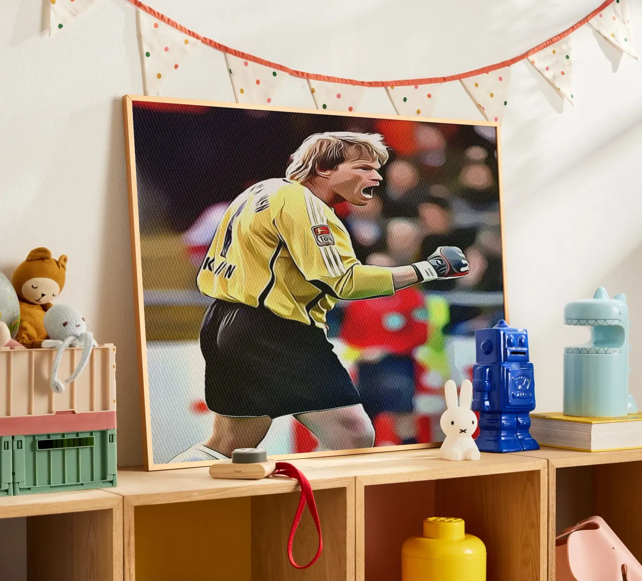 Oliver Kahn poster con telaio in legno da dark eagle