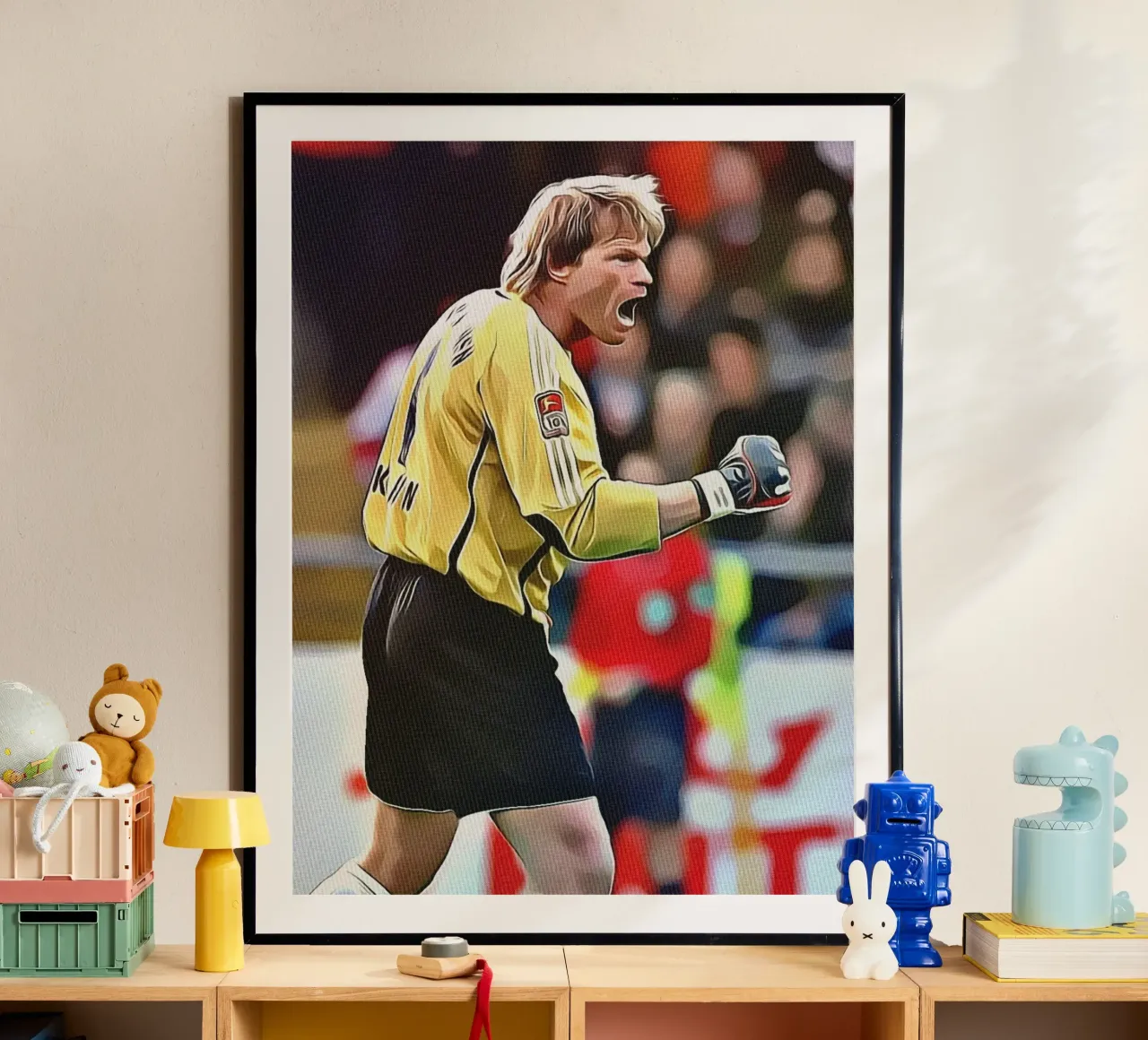 Oliver Kahn poster con telaio in legno da dark eagle