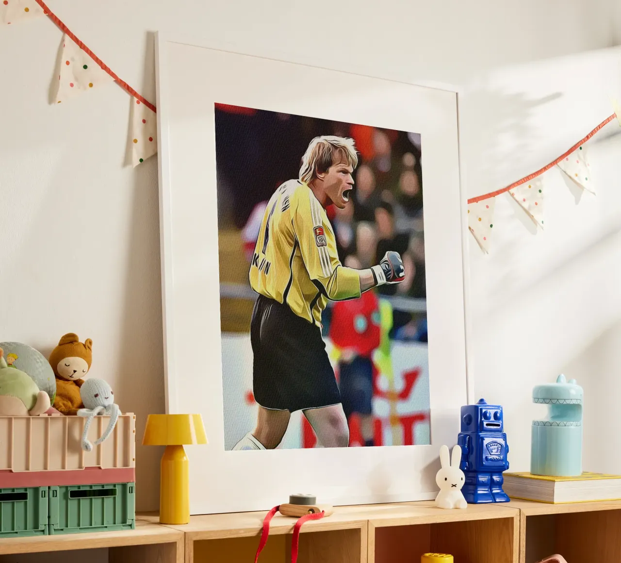Oliver Kahn poster con telaio in legno da dark eagle