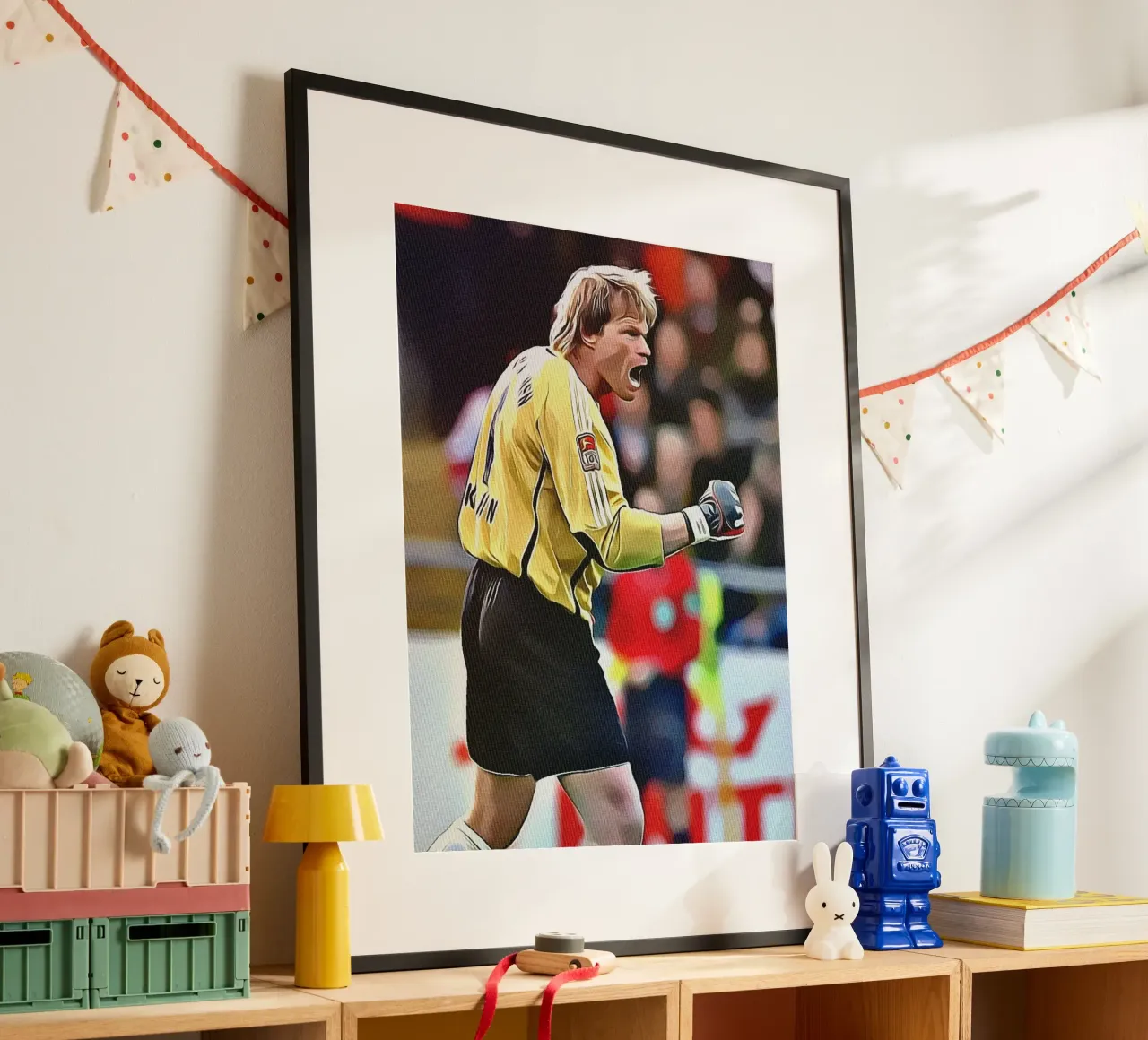 Oliver Kahn poster con telaio in legno da dark eagle