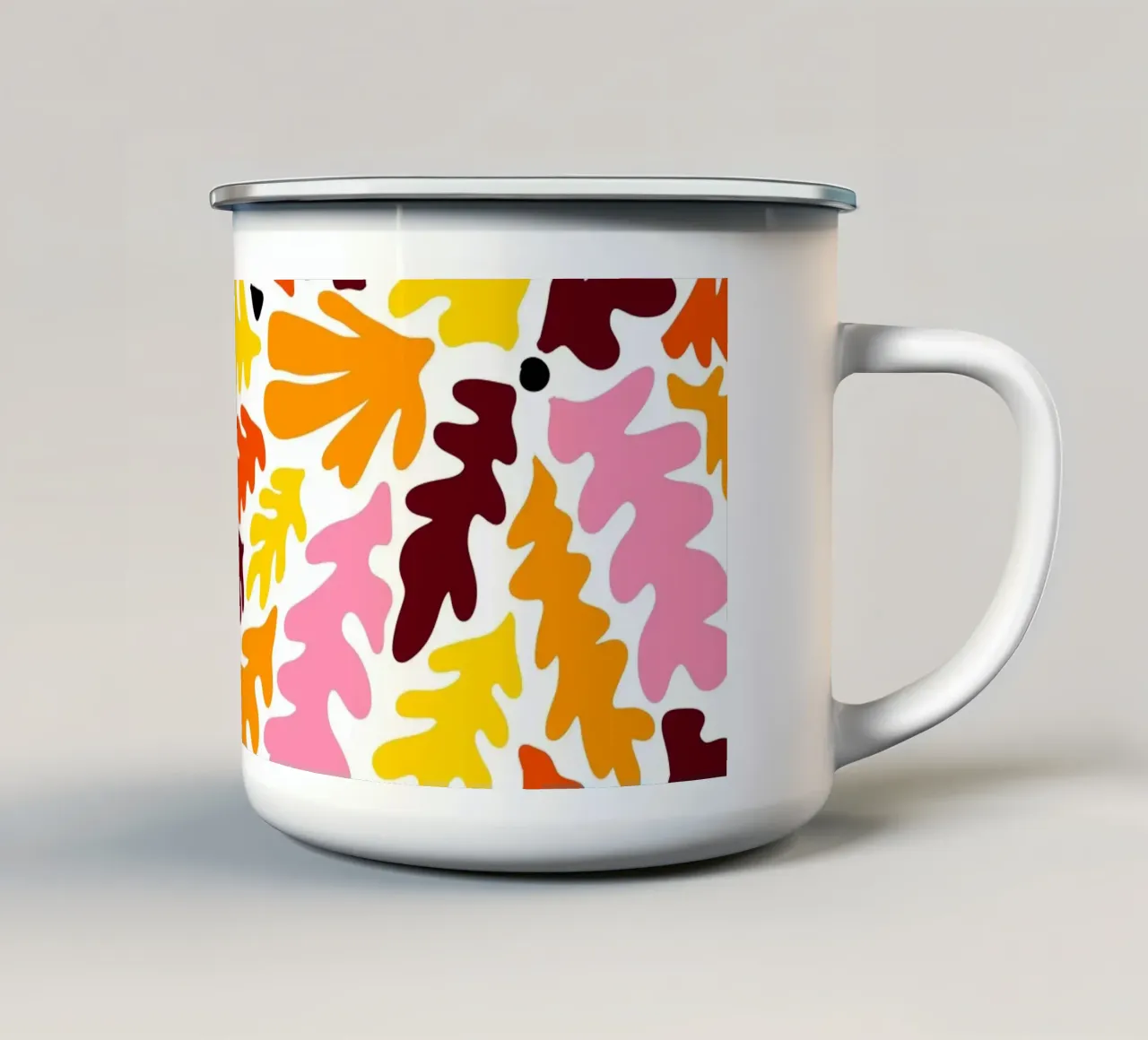 Matisse inspired colorful summer seaweed No3 tazza in smalto da TijanaArtStudio88