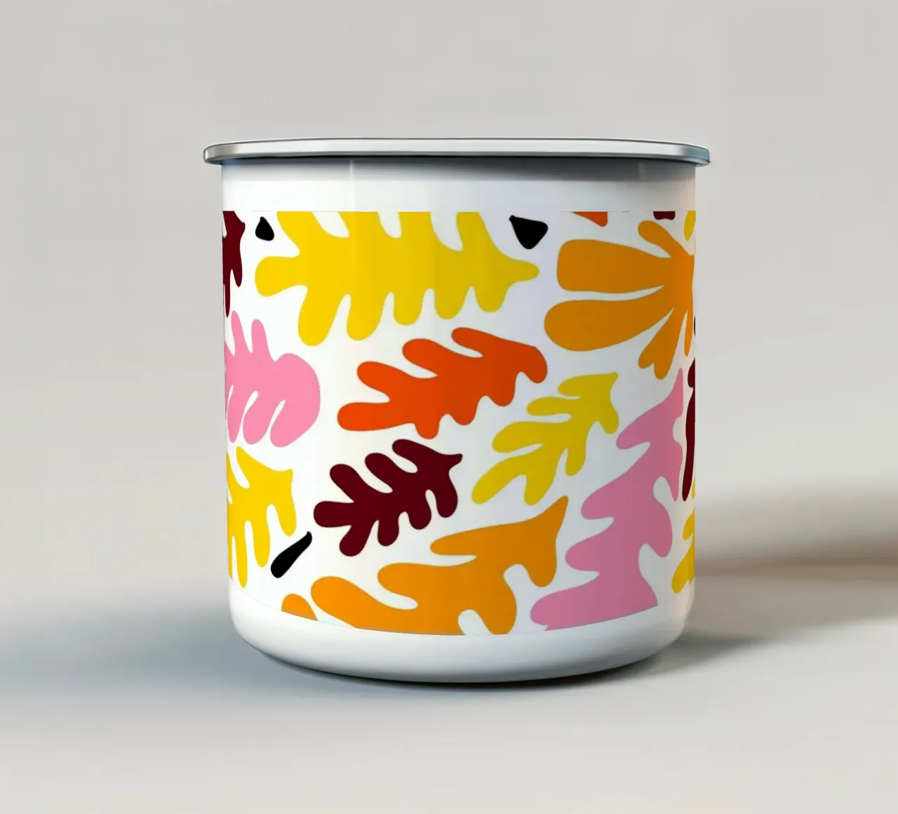 Matisse inspired colorful summer seaweed No3 tazza in smalto da TijanaArtStudio88