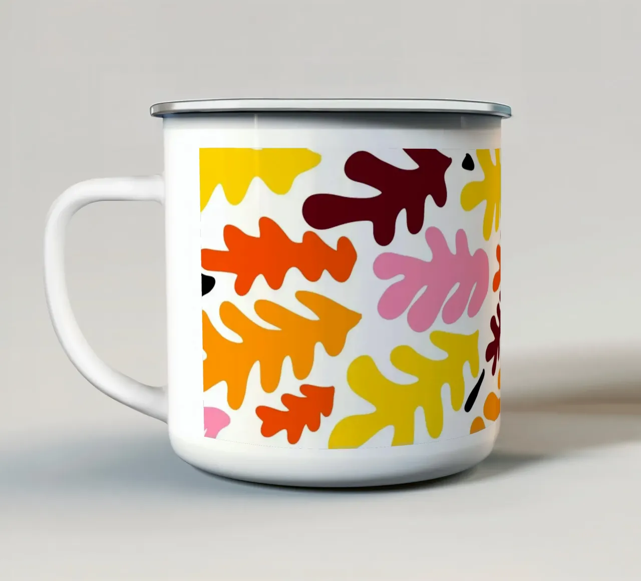Matisse inspired colorful summer seaweed No3 tazza in smalto da TijanaArtStudio88