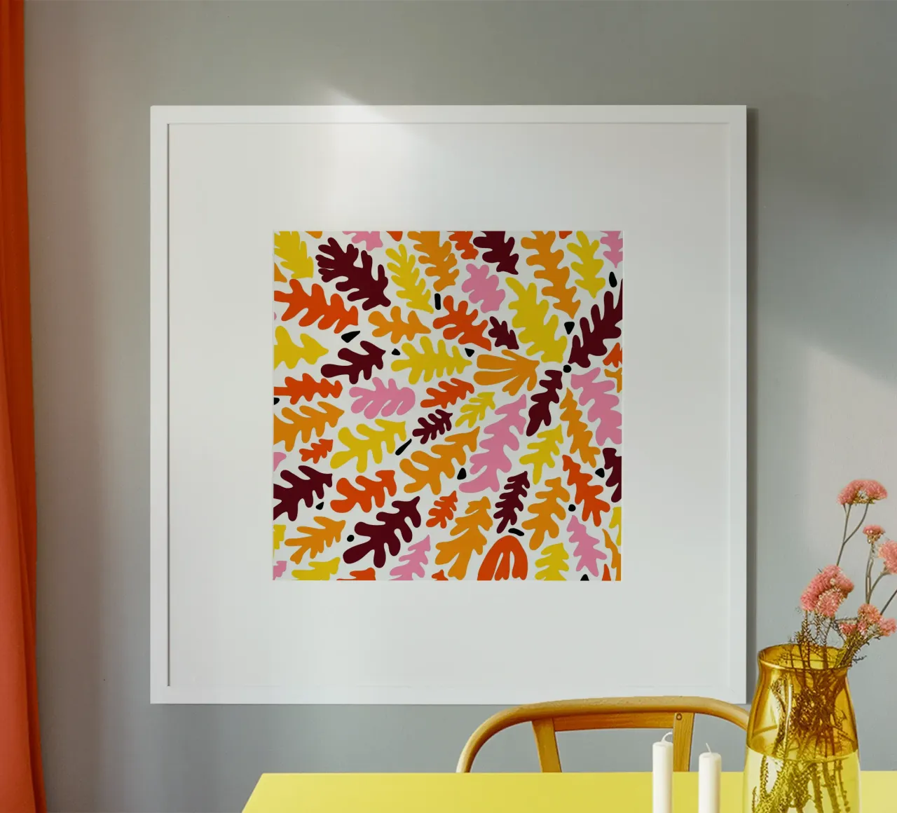 Matisse inspired colorful summer seaweed No3 poster da TijanaArtStudio88