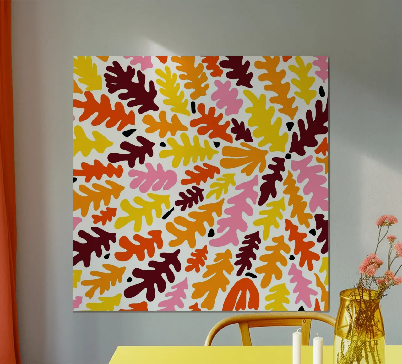 Matisse inspired colorful summer seaweed No3 poster da TijanaArtStudio88