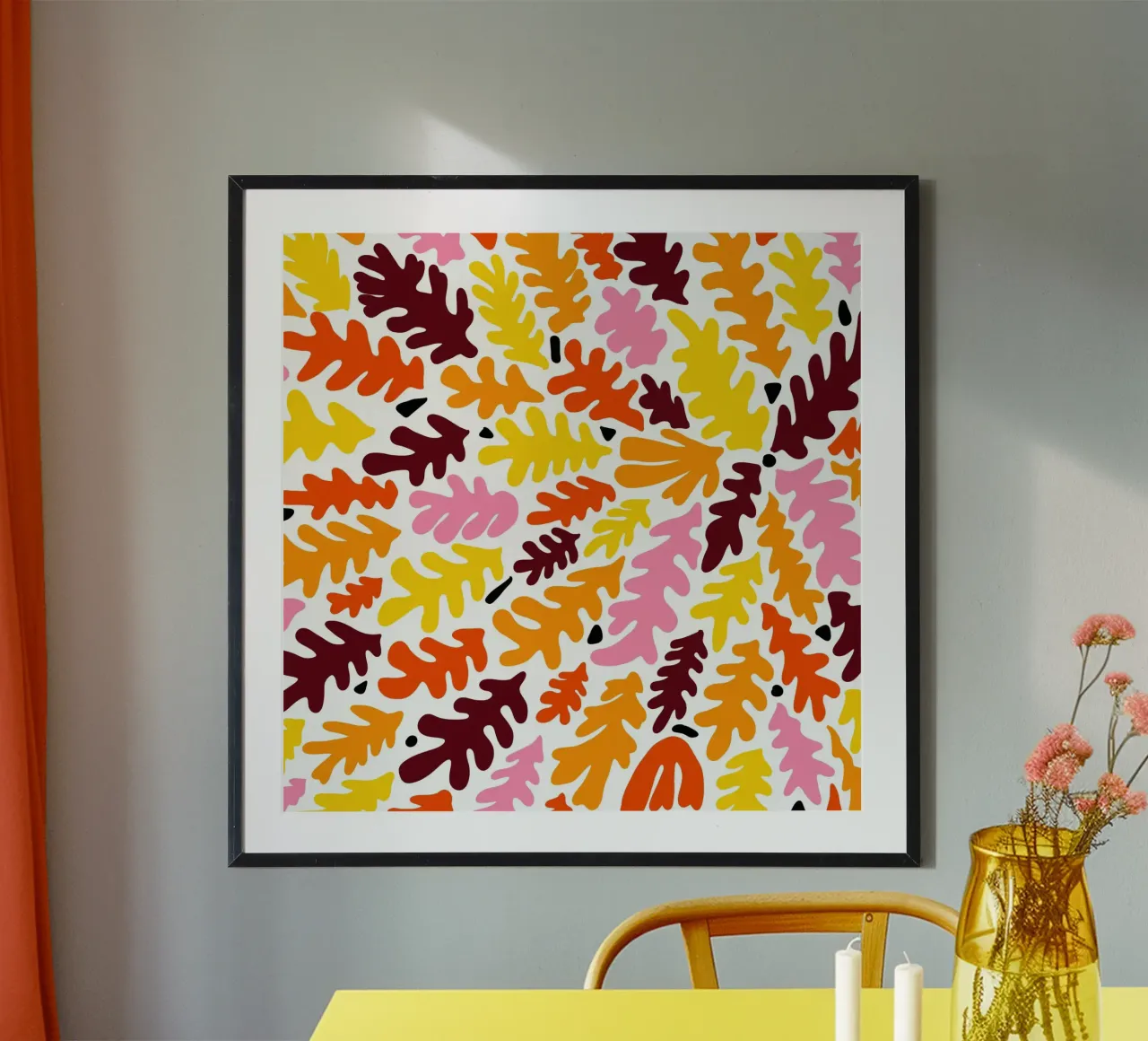 Matisse inspired colorful summer seaweed No3 poster da TijanaArtStudio88