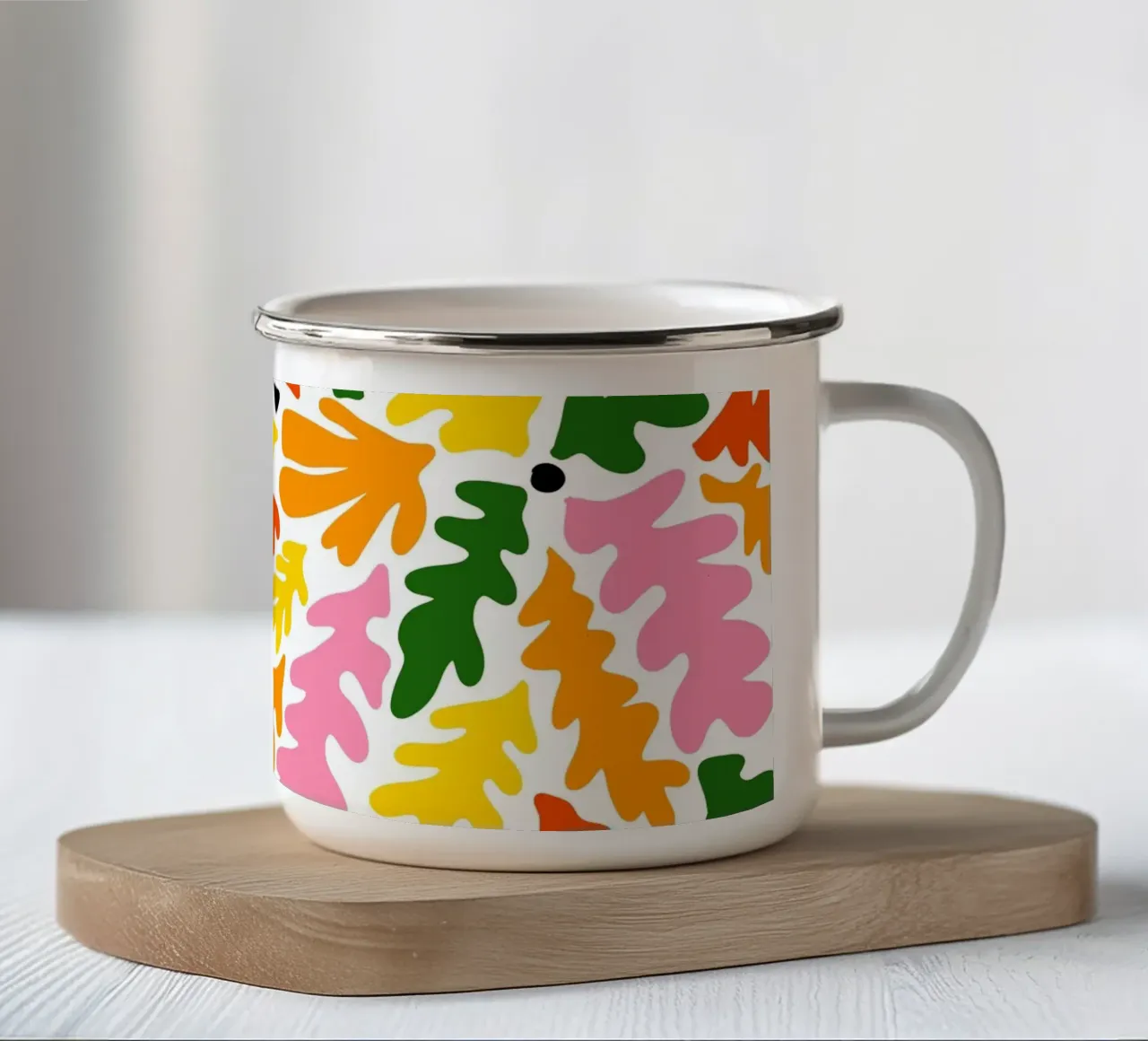 Matisse inspired colorful summer seaweed No4 tazza in smalto da TijanaArtStudio88