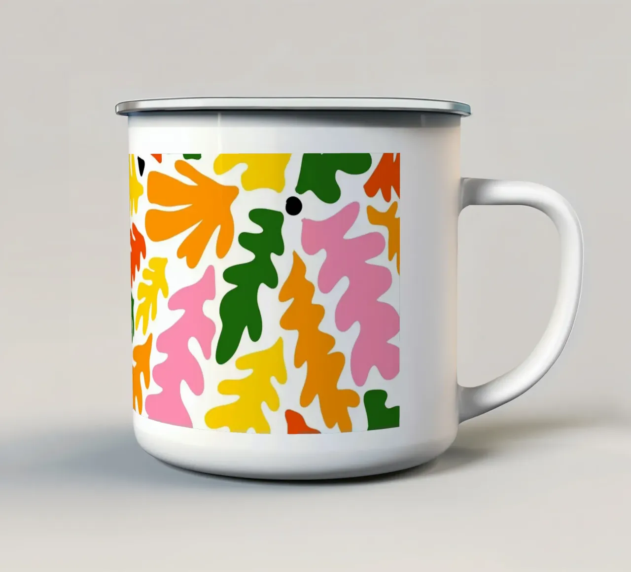 Matisse inspired colorful summer seaweed No4 tazza in smalto da TijanaArtStudio88