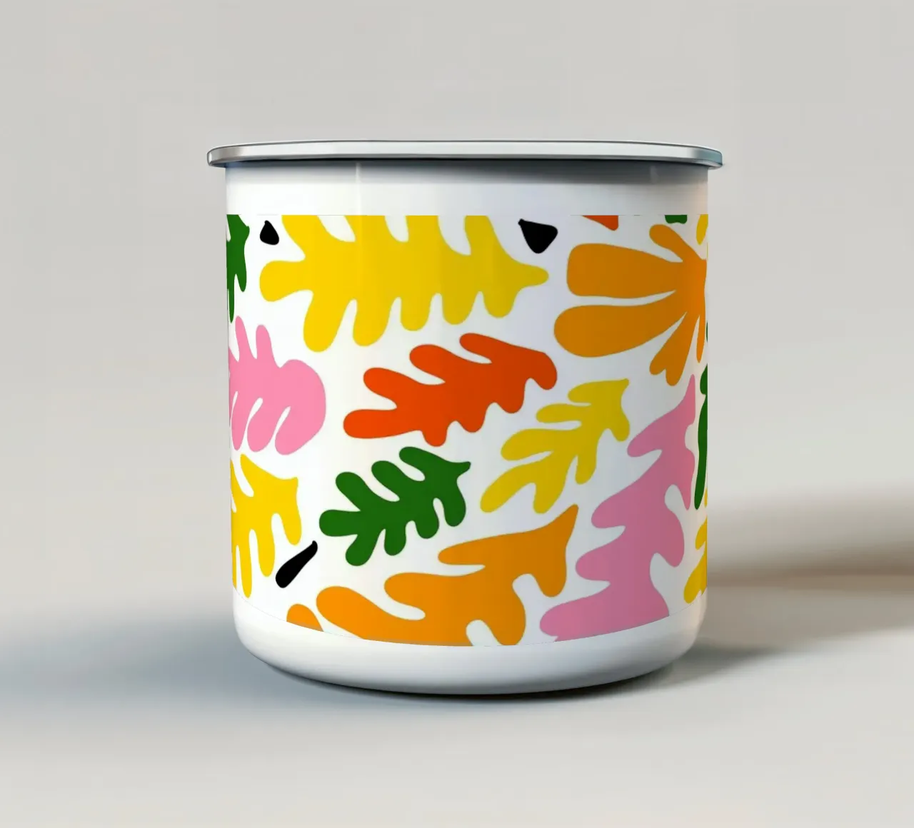 Matisse inspired colorful summer seaweed No4 tazza in smalto da TijanaArtStudio88
