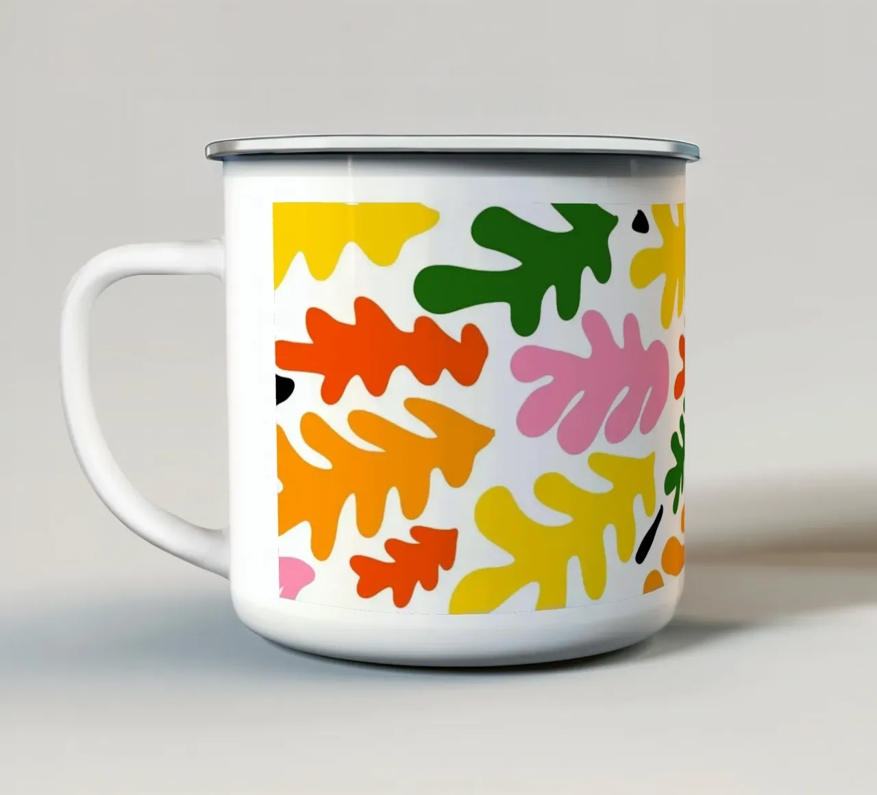 Matisse inspired colorful summer seaweed No4 tazza in smalto da TijanaArtStudio88