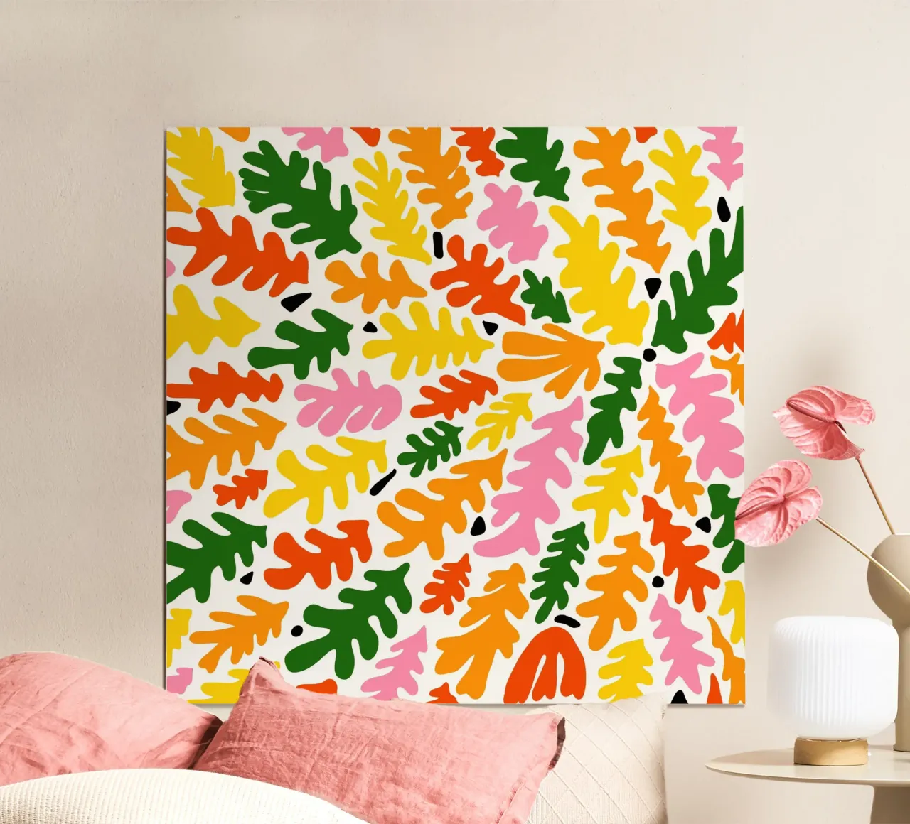 Matisse inspired colorful summer seaweed No4 poster da TijanaArtStudio88