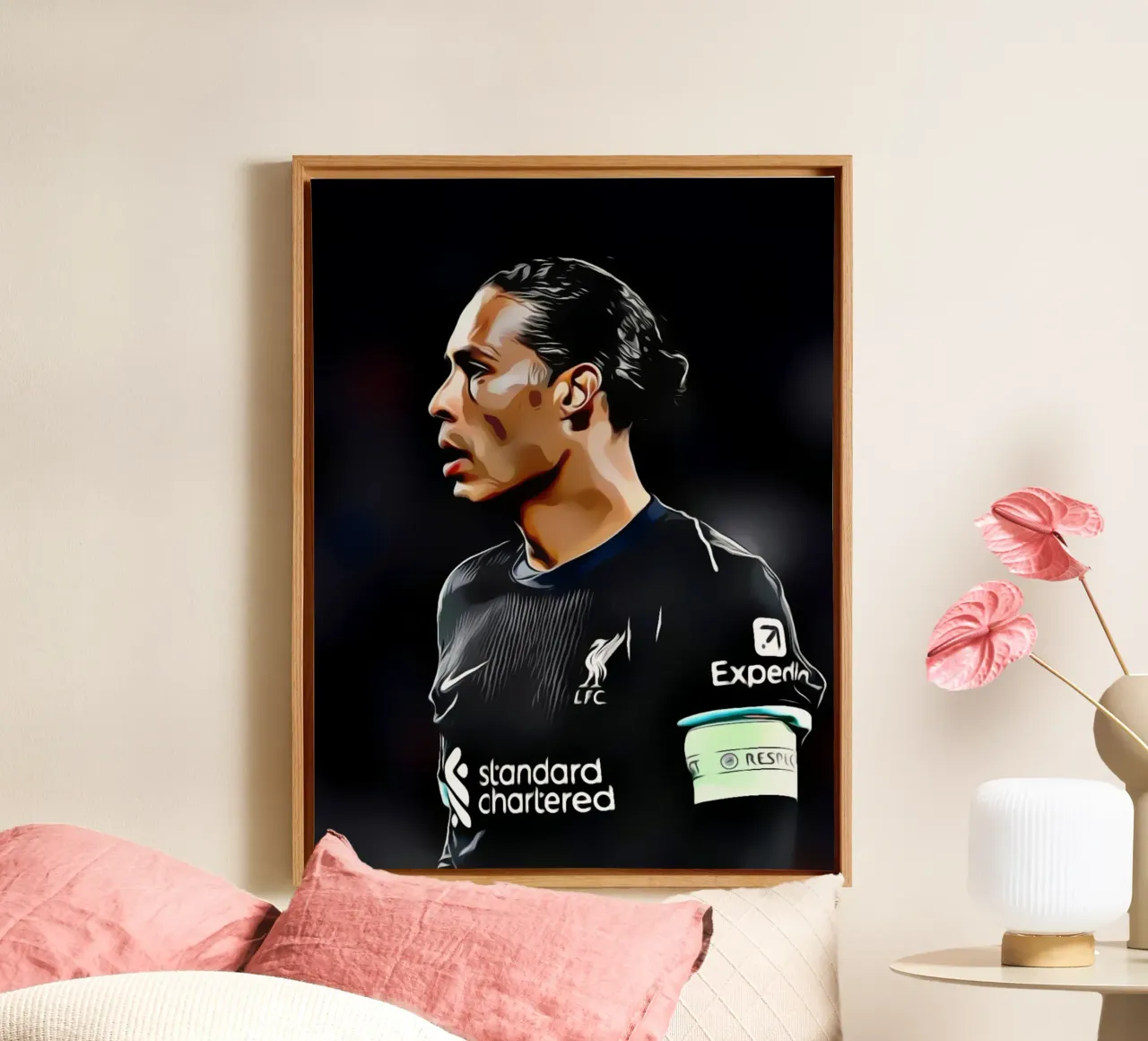 Virgil van Dijk tela con Cornice a cassetta da dark eagle