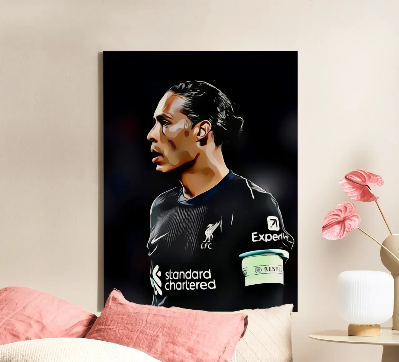 Virgil van Dijk tela con Cornice a cassetta da dark eagle