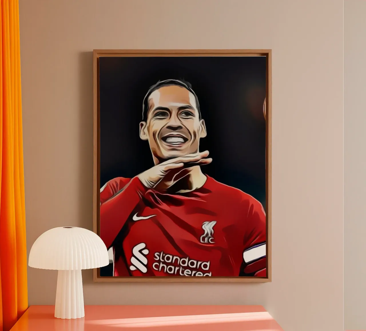 Virgil van Dijk tela con Cornice a cassetta da dark eagle