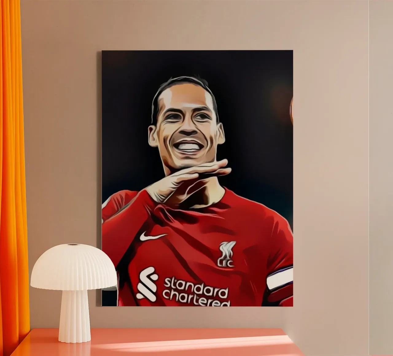 Virgil van Dijk tela con Cornice a cassetta da dark eagle
