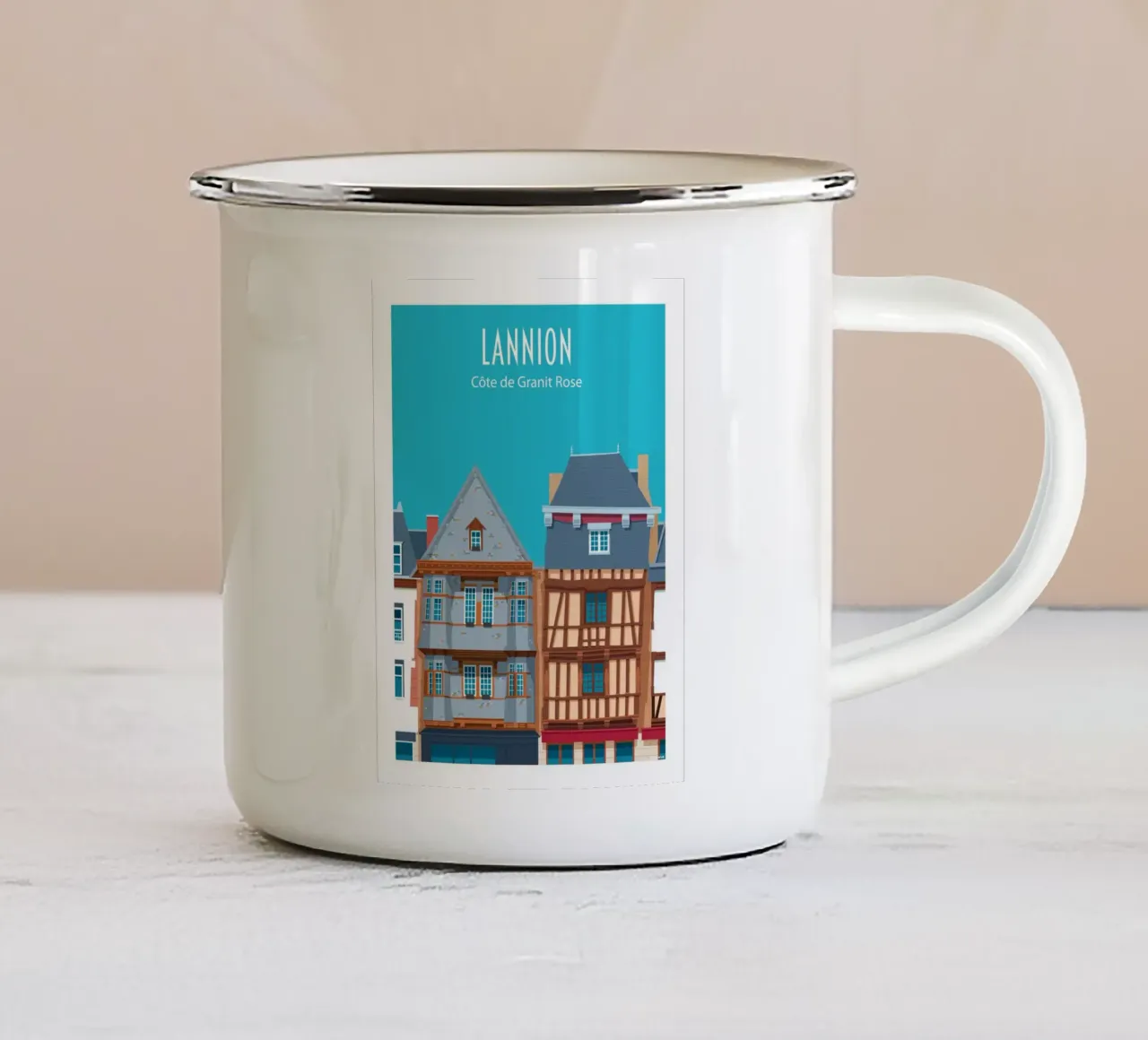 Lannion tazza in smalto da Raphaël Delerue
