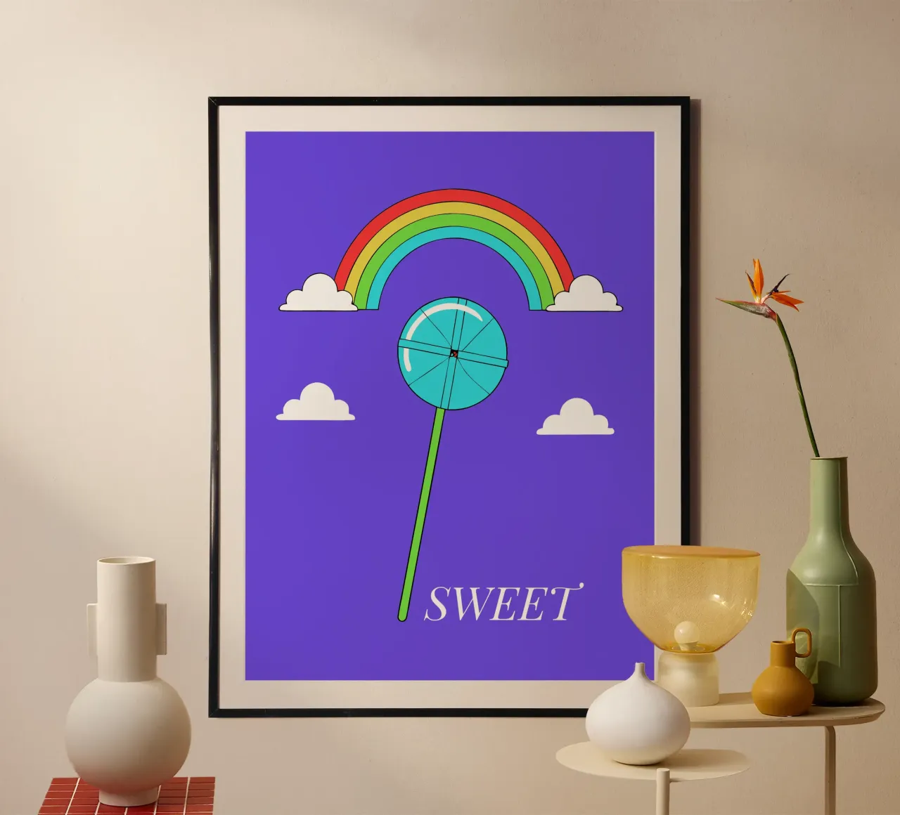 Caramelle e arcobaleno poster da OUR SHOP