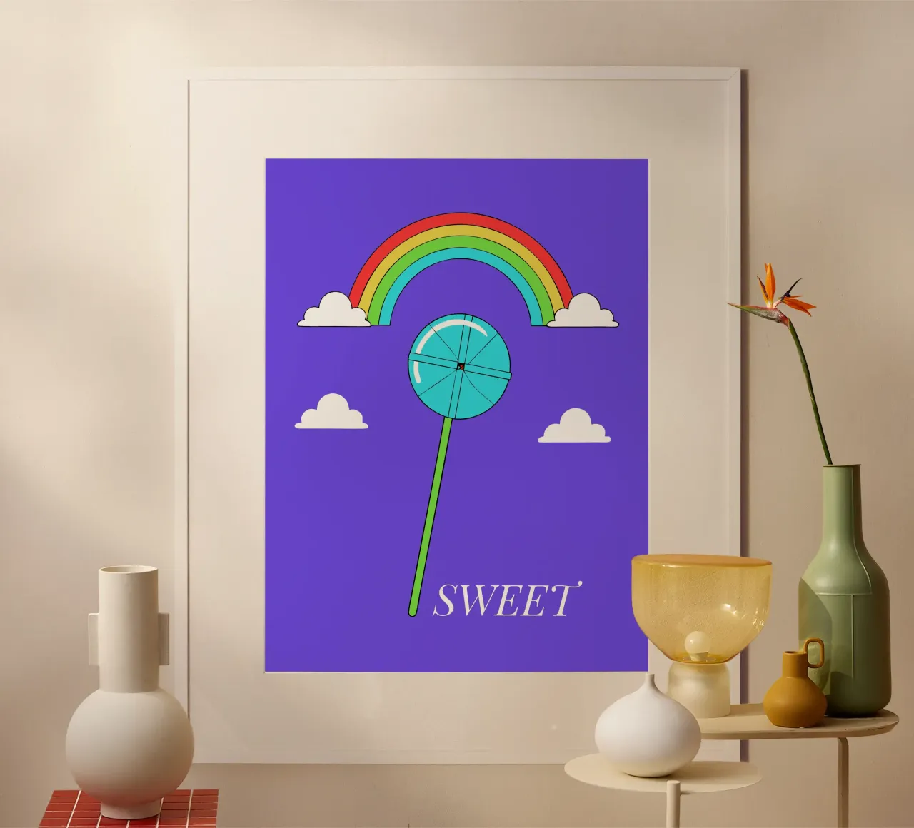Caramelle e arcobaleno poster da OUR SHOP