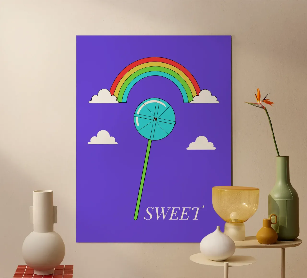 Caramelle e arcobaleno poster da OUR SHOP