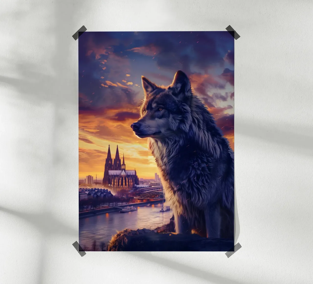 Lupo della Cattedrale di Colonia Arte mistica e fantastica poster da WILD ART