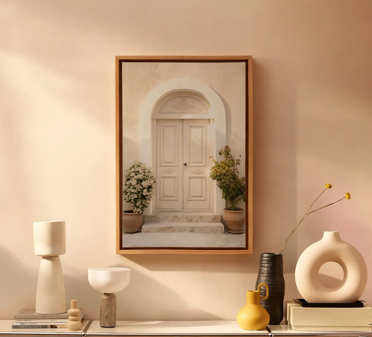 Greece tela con Cornice a cassetta da Artsy Bessy