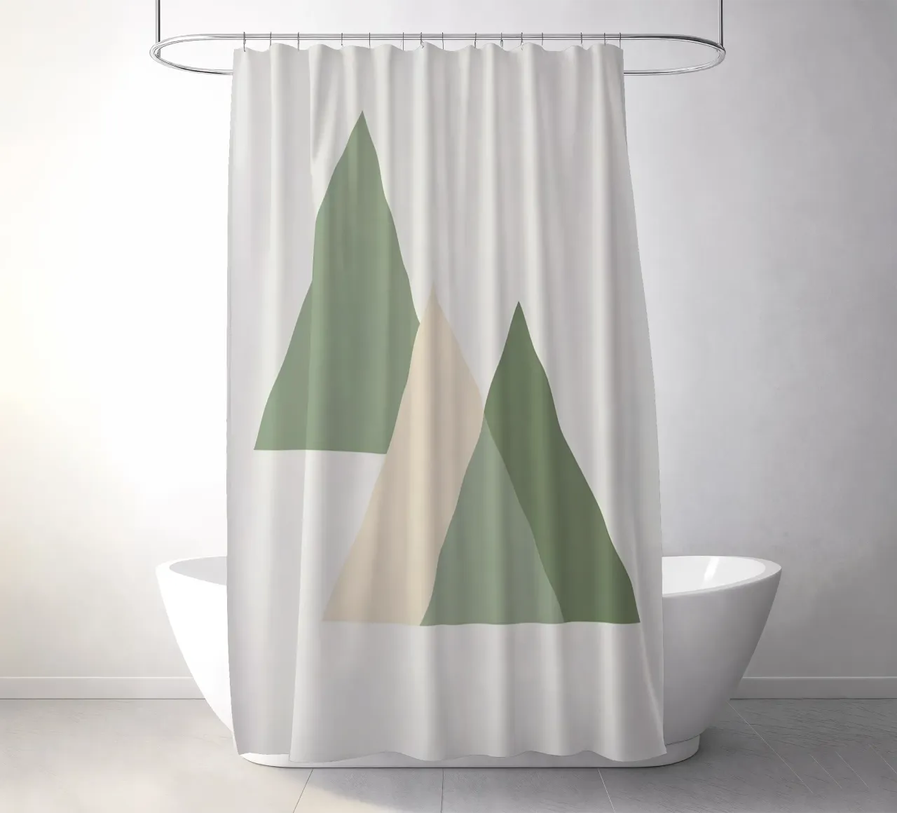 Composición triangular cortina de baño de Botanical Gallery