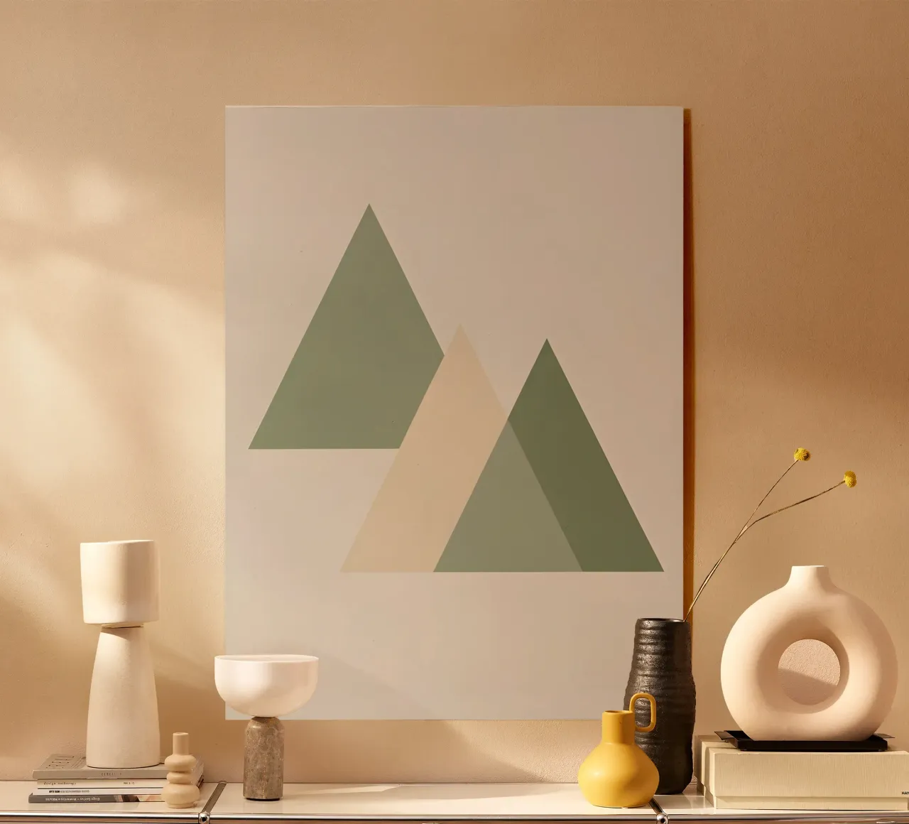 Composición triangular metacrilato de Botanical Gallery