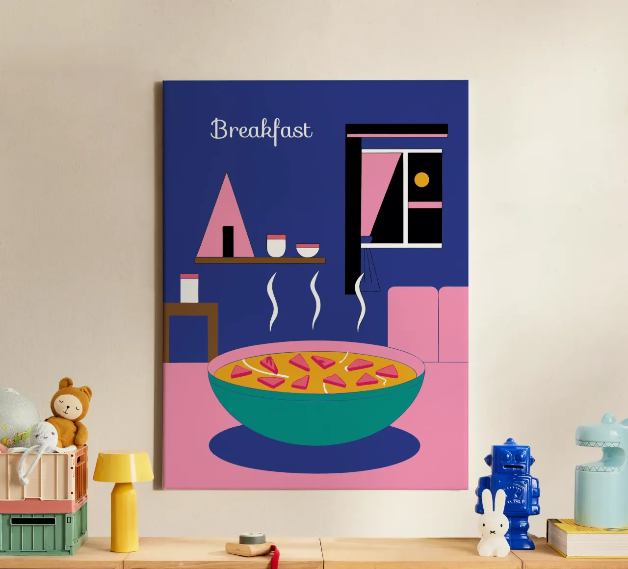 Deliziosi alimenti per la prima colazione tela con Cornice a cassetta da OUR SHOP