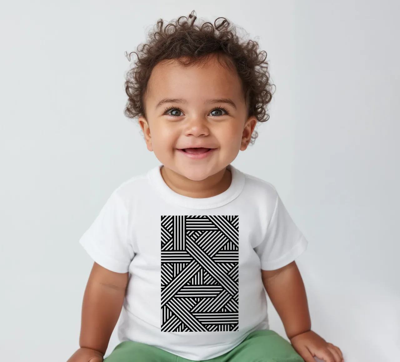 B&W Lines camiseta de bebé de The Wall Shop