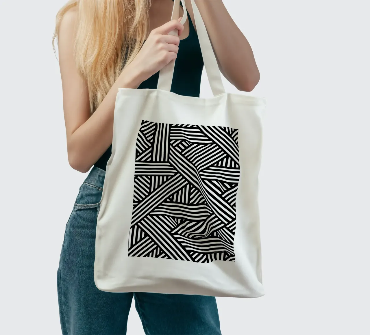 B&W Lines tote bag de The Wall Shop