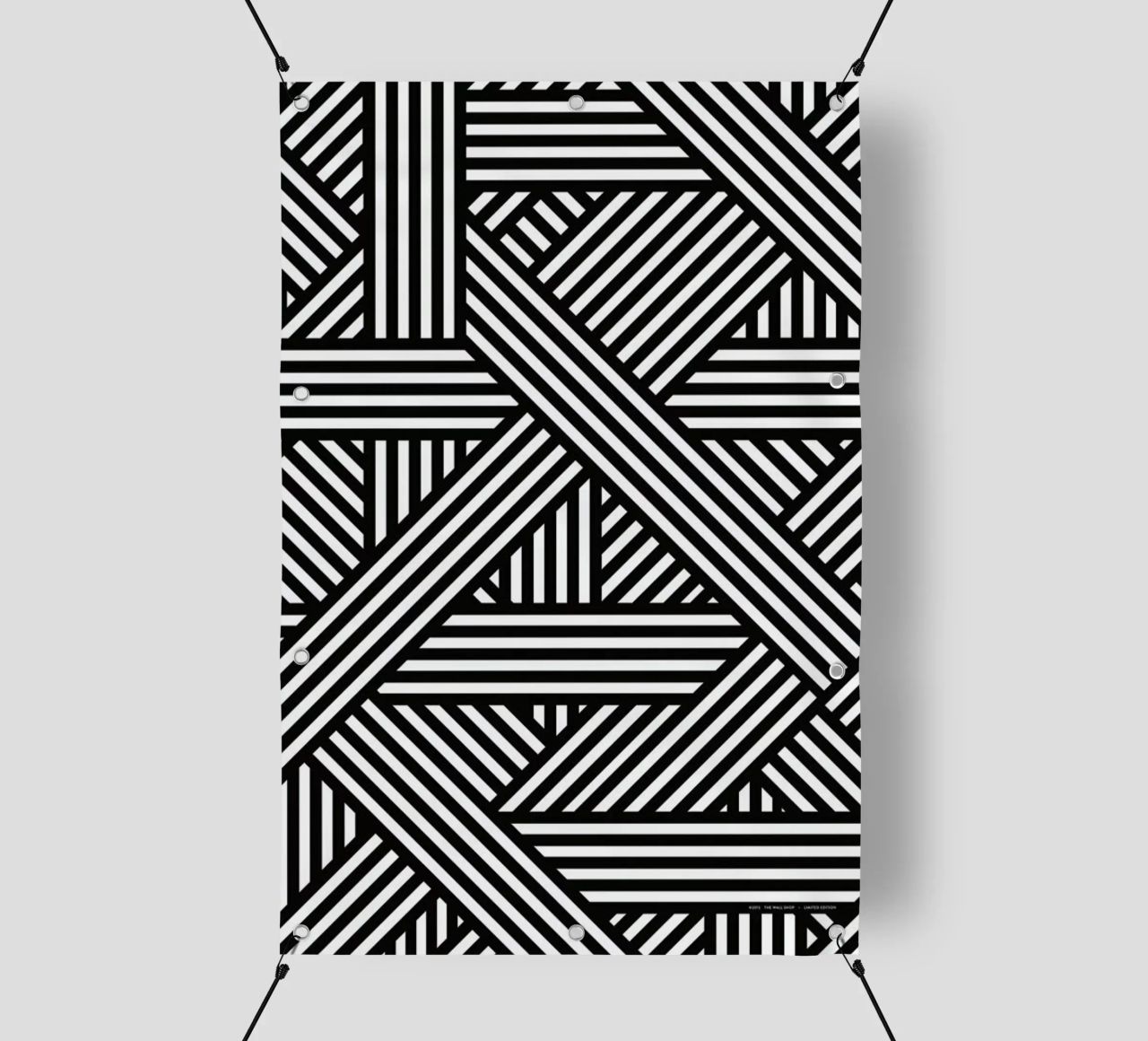 B&W Lines PVC Plane von The Wall Shop