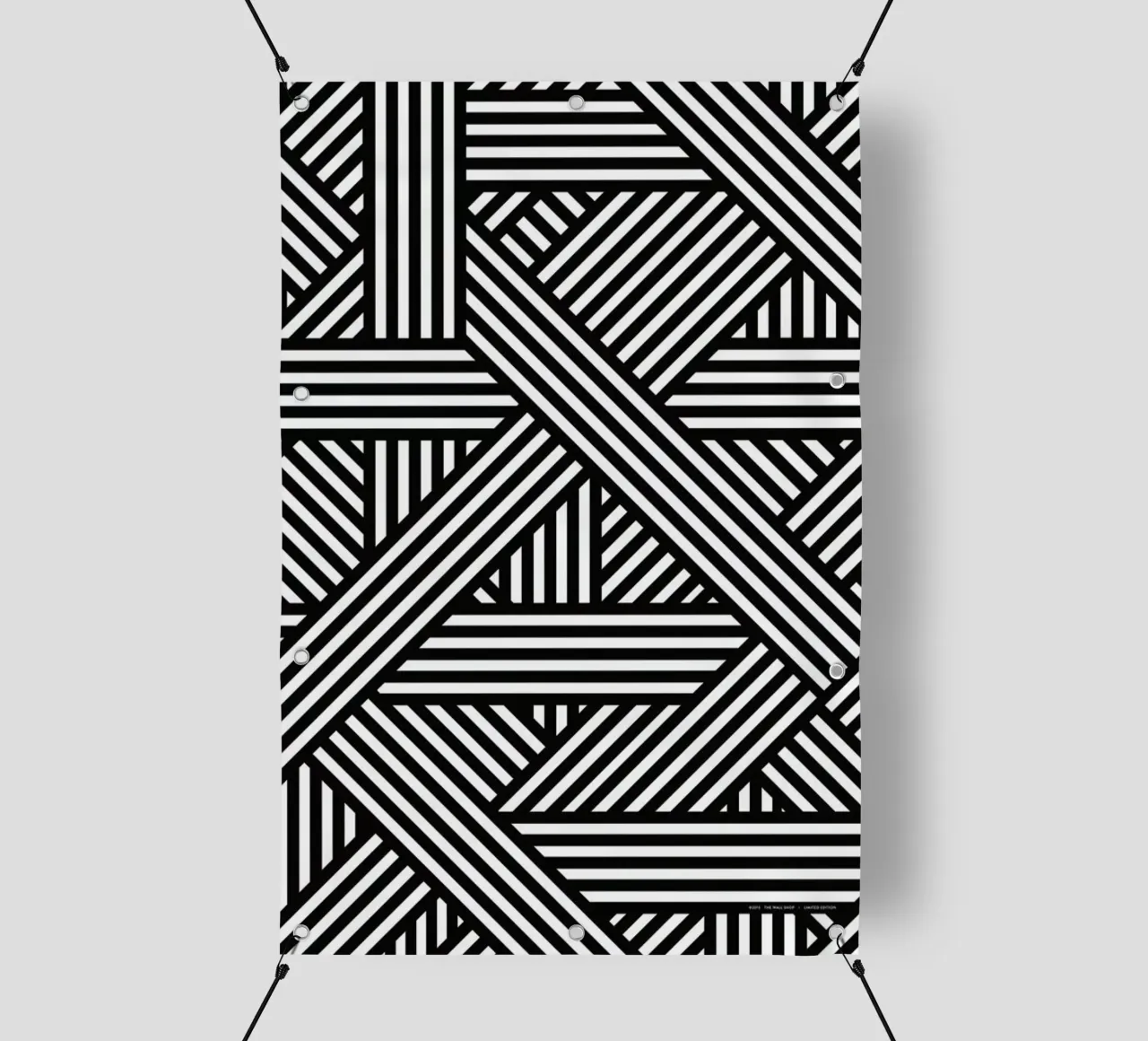 B&W Lines telo in pvc da The Wall Shop