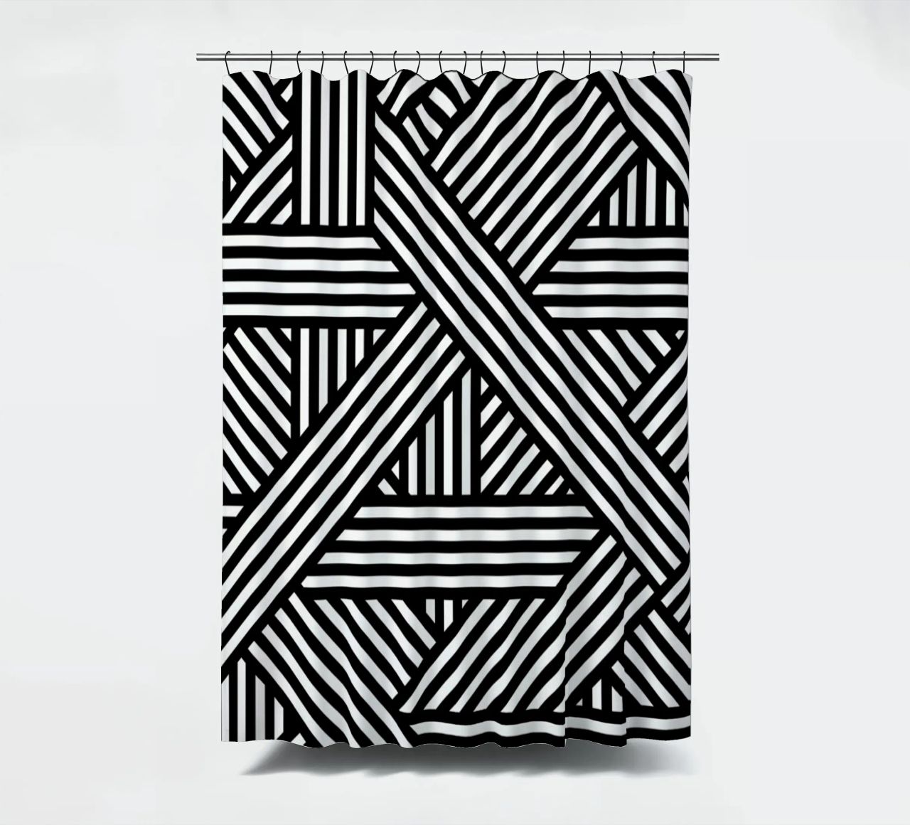 B&W Lines Duschvorhang von The Wall Shop