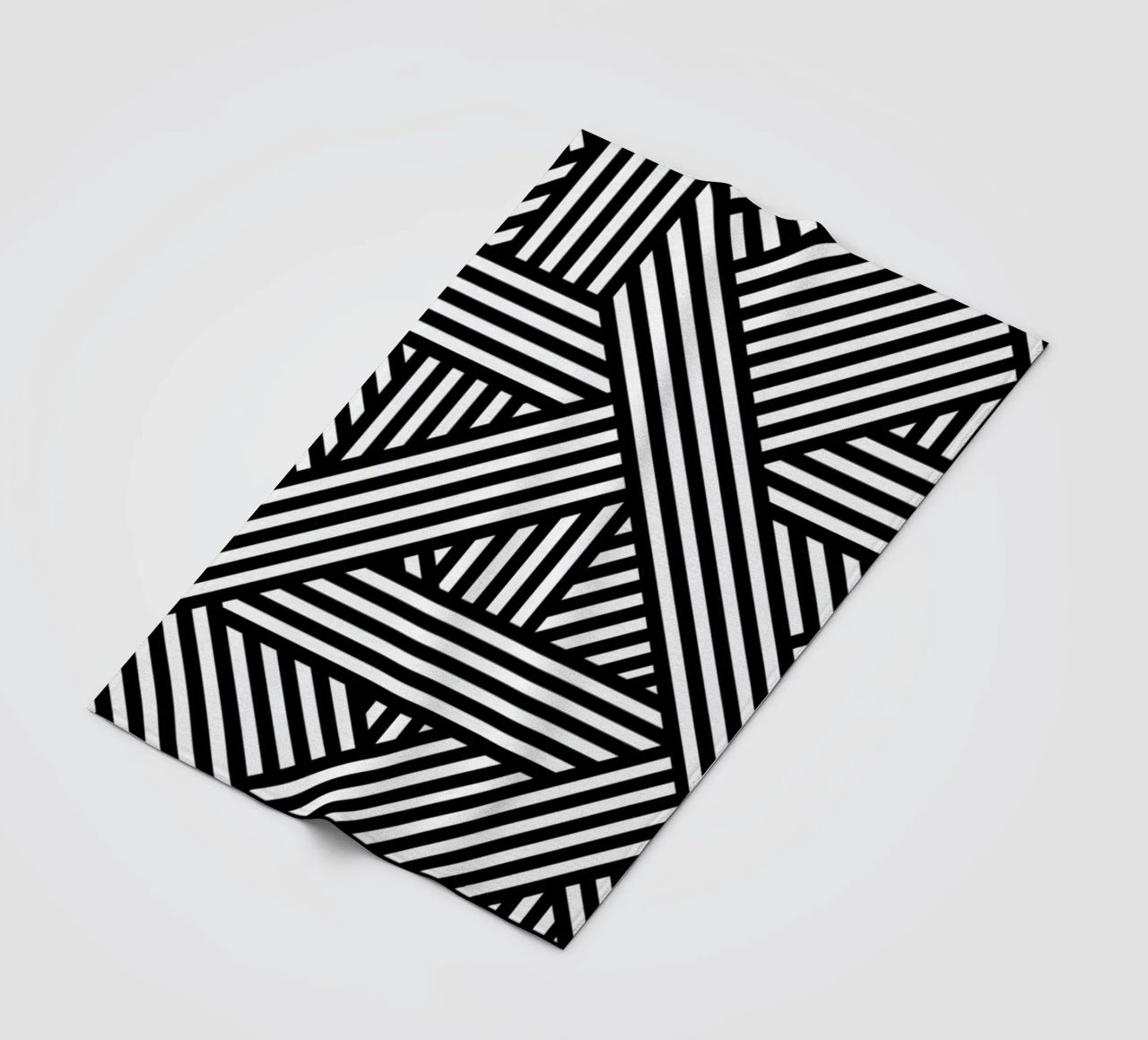 B&W Lines Fleecedecke von The Wall Shop