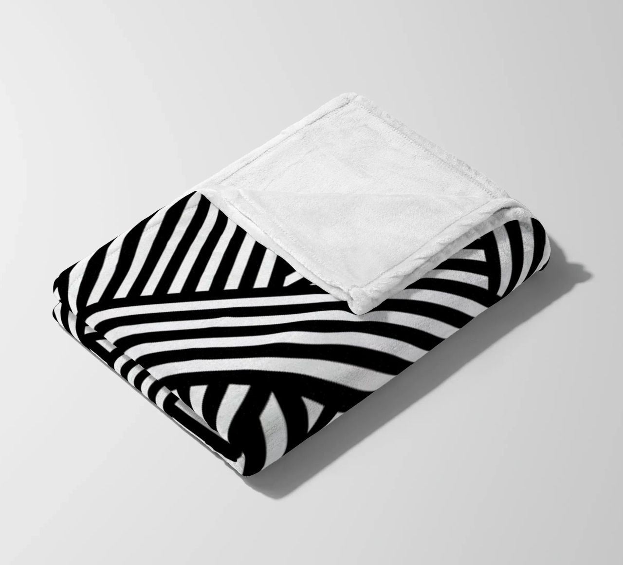 B&W Lines Fleecedecke von The Wall Shop