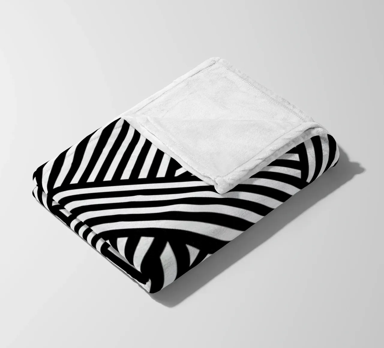 B&W Lines coperta in pile da The Wall Shop