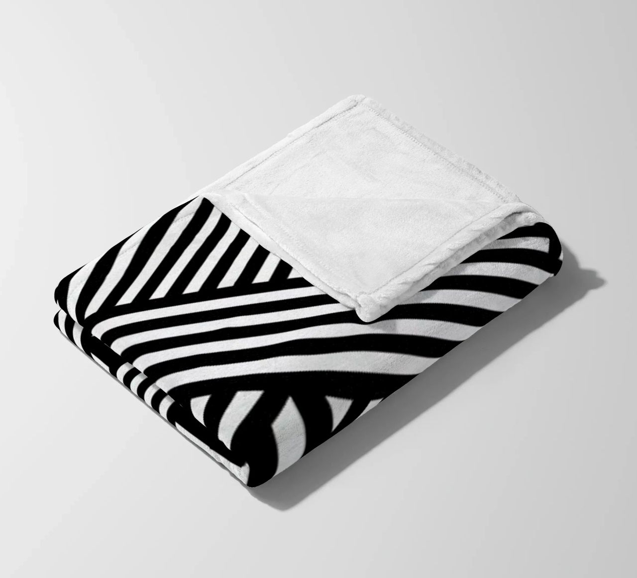 B&W Lines Fleecedecke von The Wall Shop