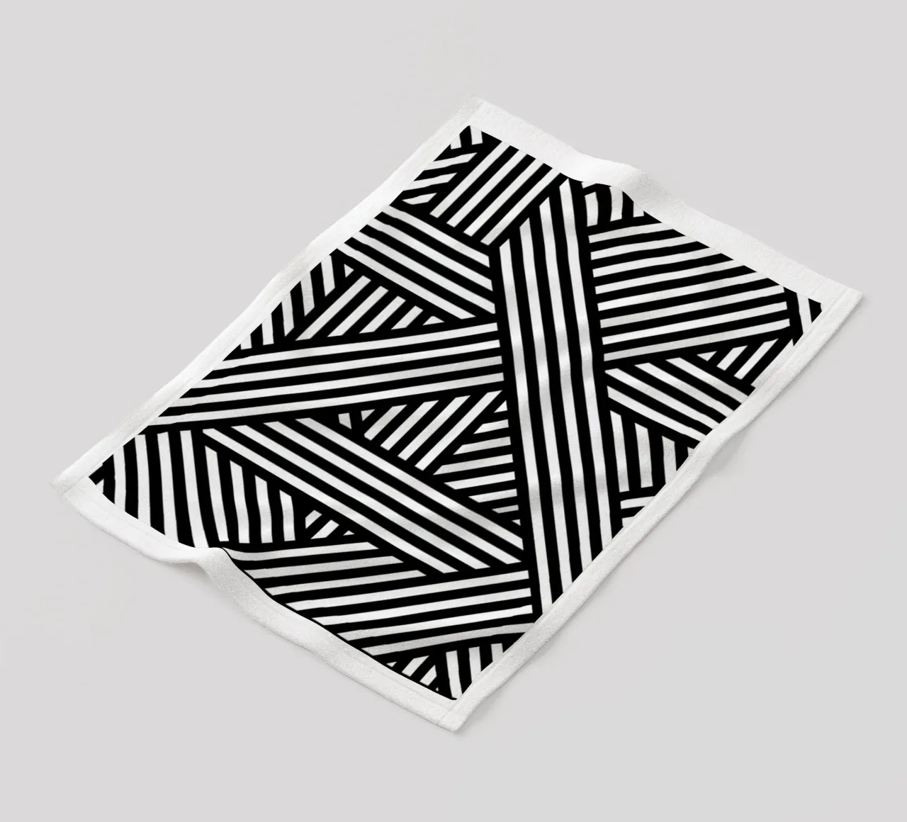 B&W Lines coperta in pile da The Wall Shop