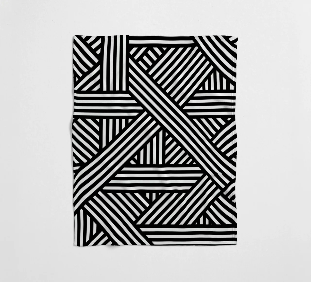 B&W Lines coperta in pile da The Wall Shop