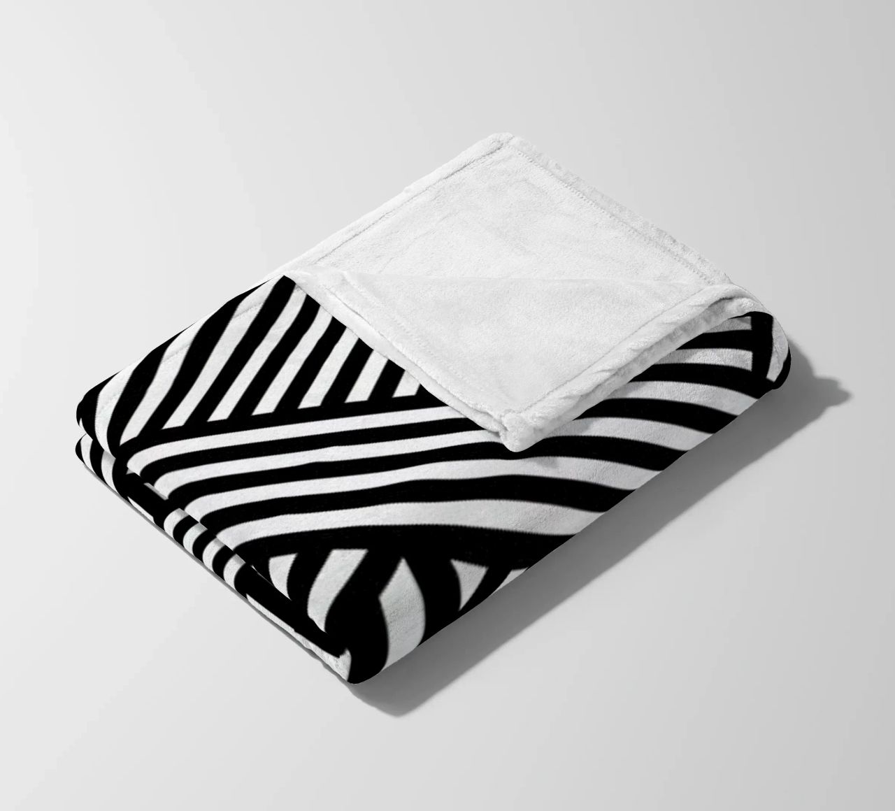 B&W Lines Fleecedecke von The Wall Shop