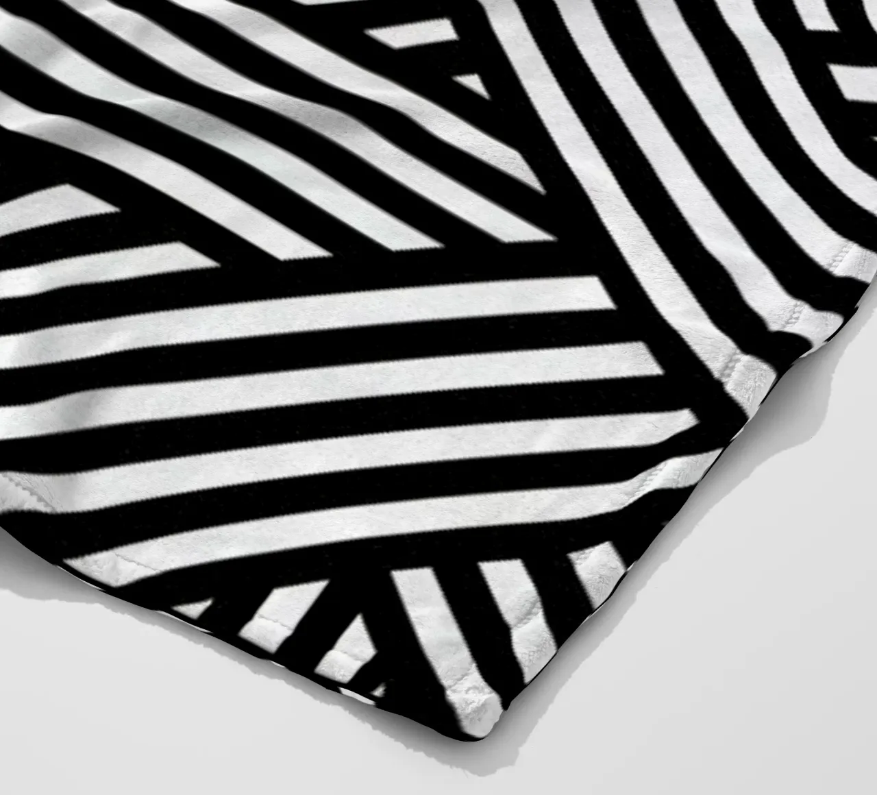 B&W Lines coperta in pile da The Wall Shop