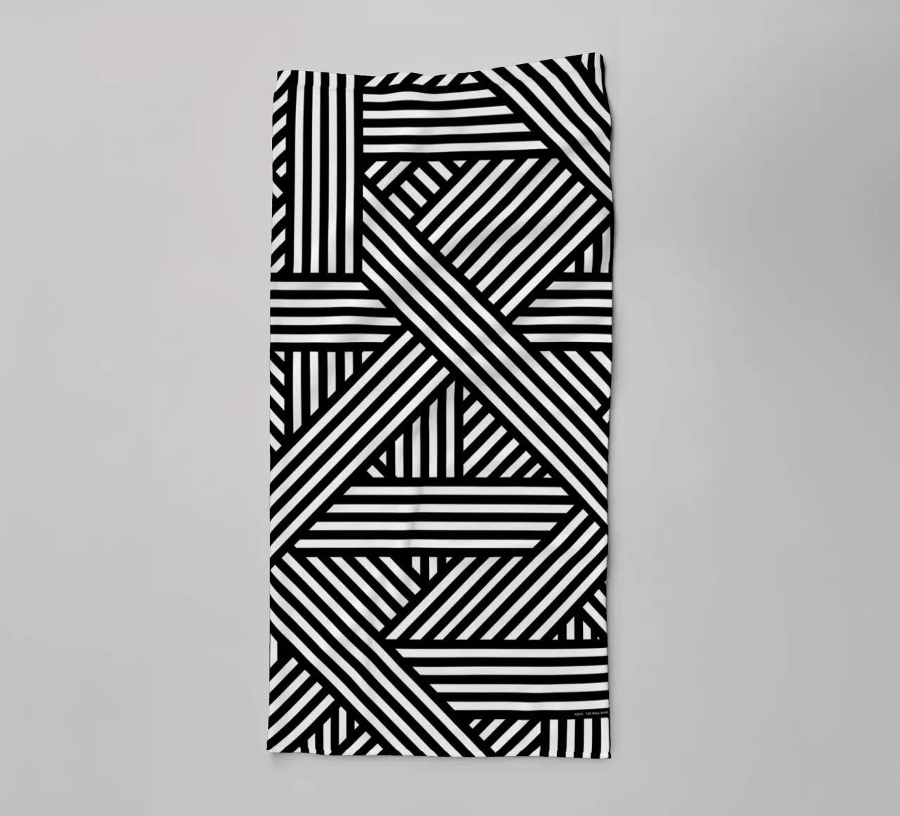 B&W Lines towel by The Wall Shop