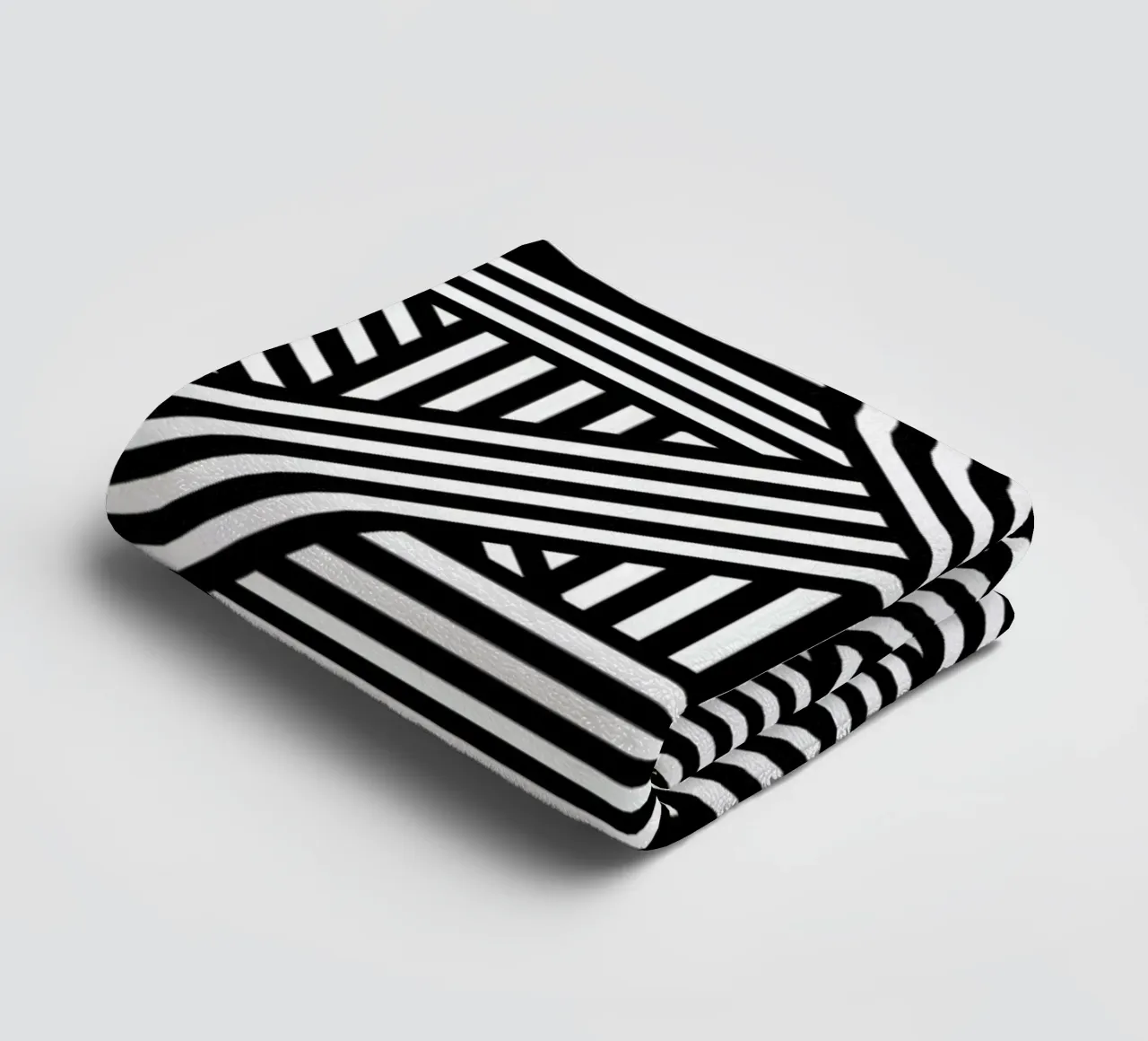 B&W Lines towel by The Wall Shop