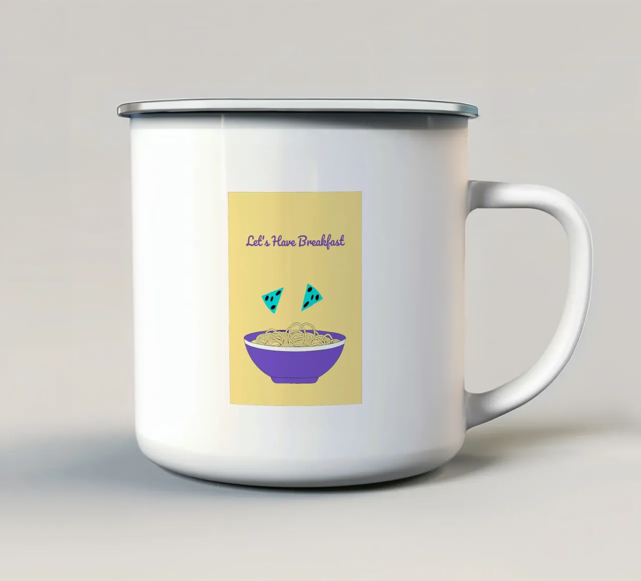 Tagliatelle per la colazione tazza in smalto da OUR SHOP
