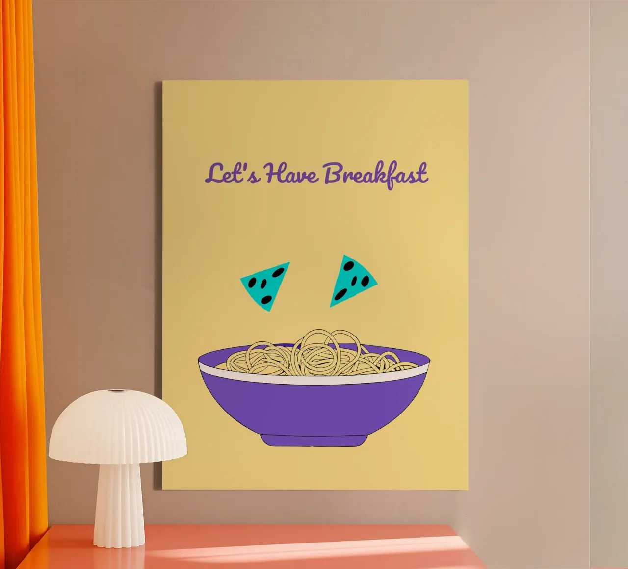 Tagliatelle per la colazione tela con Cornice a cassetta da OUR SHOP